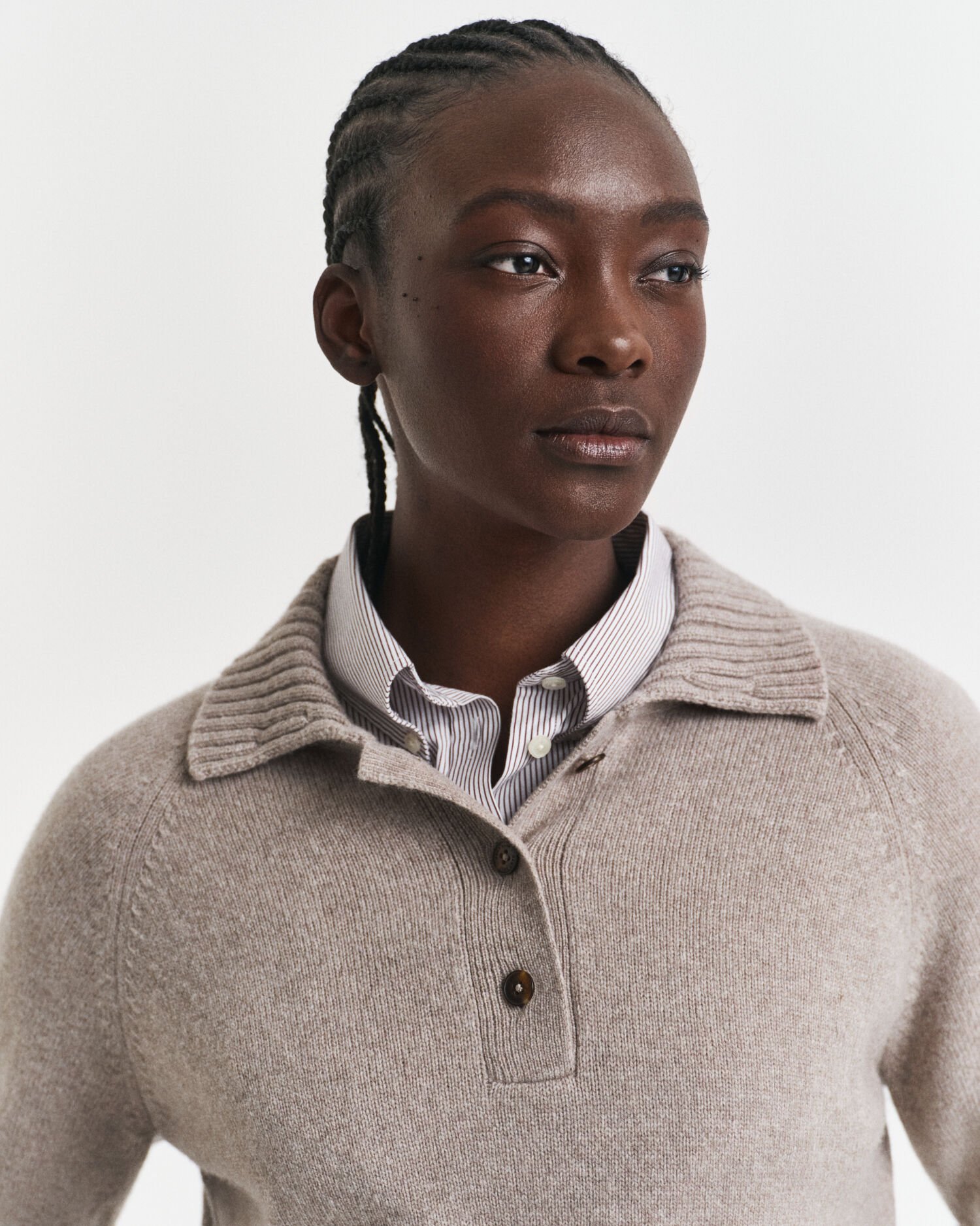 Strick-Rugger aus Wolle mit Kaschmiranteil