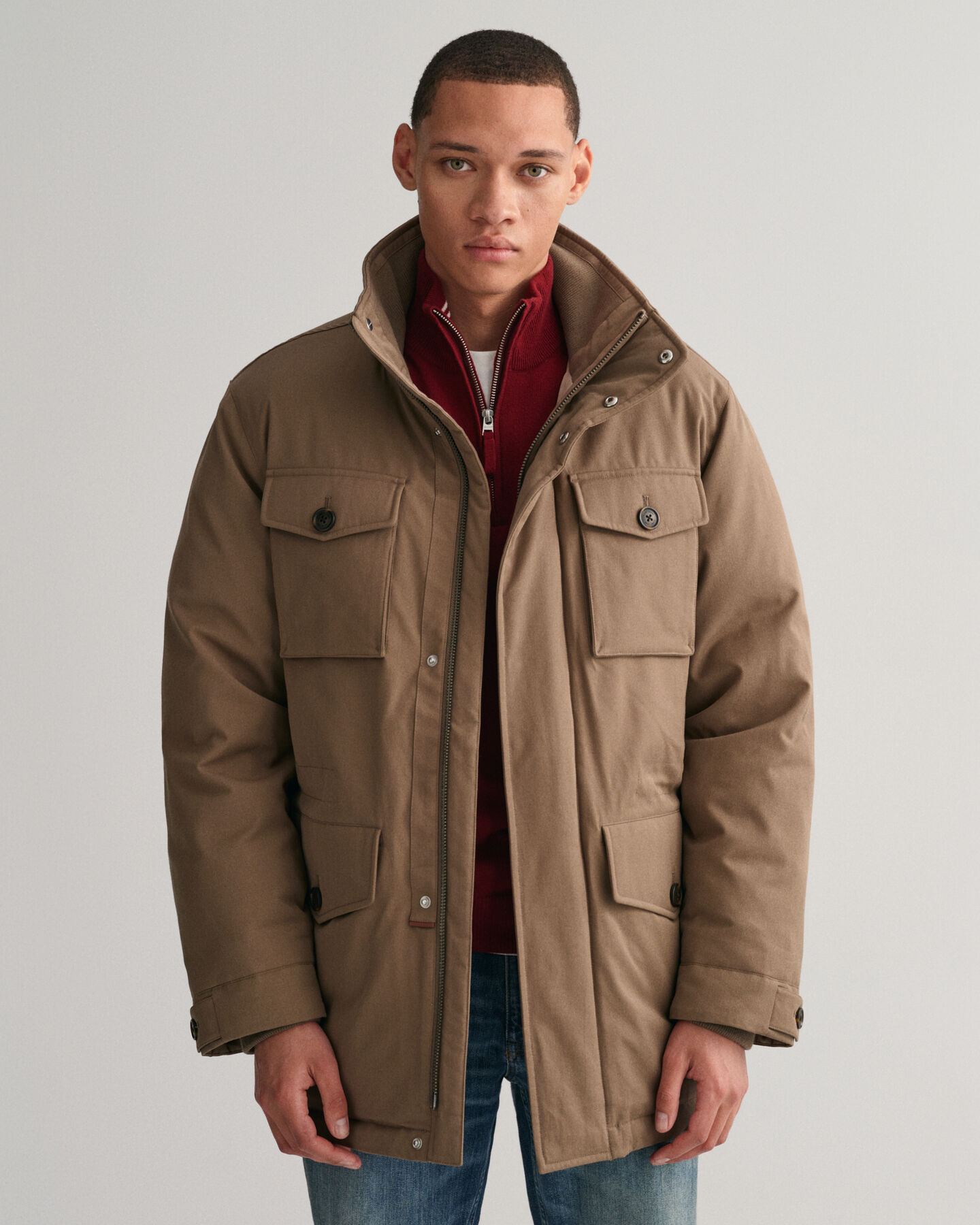 Wattierte Feldjacke aus Flanell