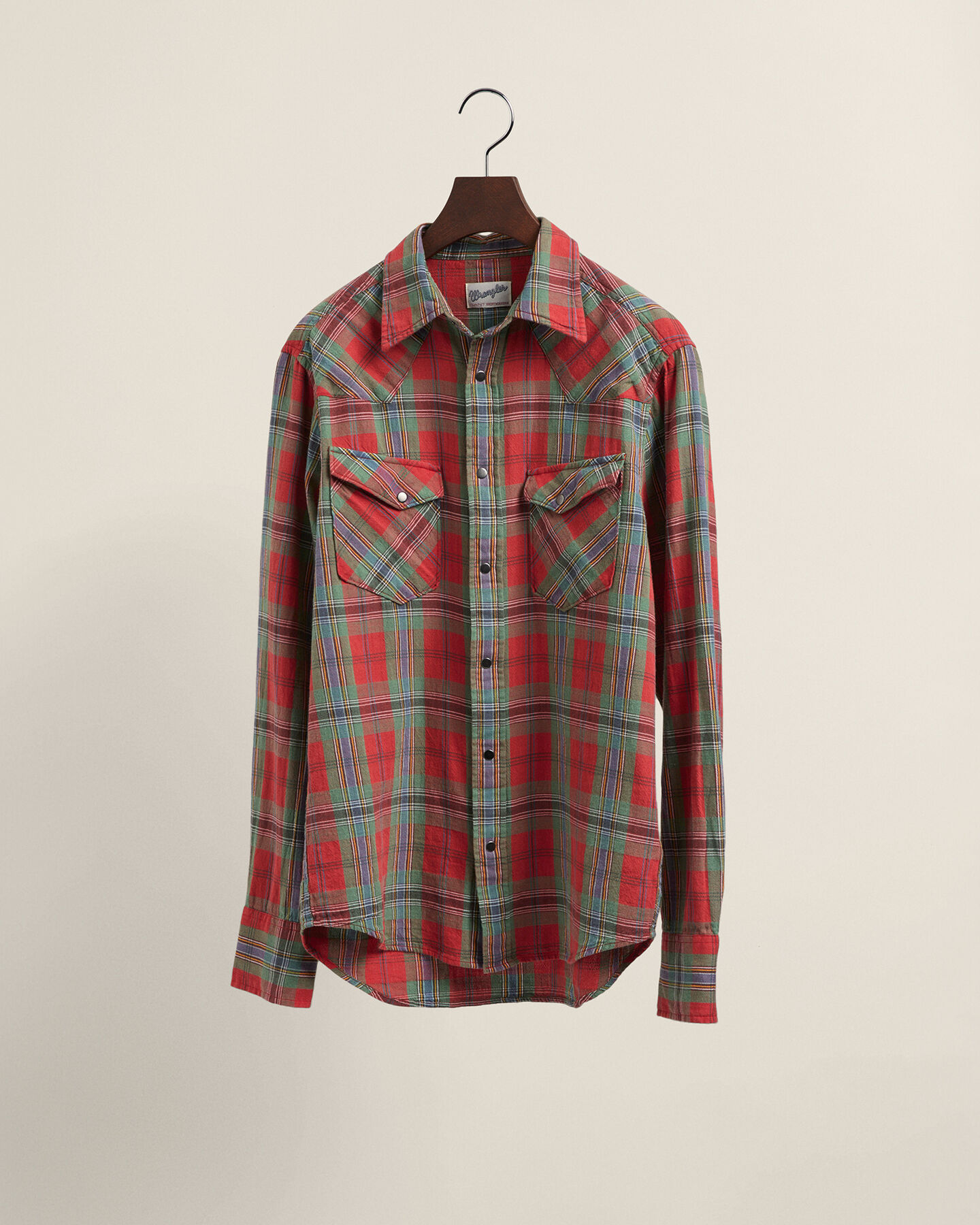 Wrangler x GANT Regular Fit Western Hemd mit Tartan-Muster