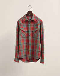 Wrangler x GANT Regular Fit Western Hemd mit Tartan-Muster
