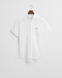 Regular Fit Baumwoll Leinen Kurzarmhemd