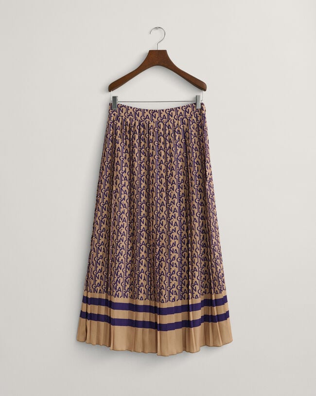 Monogram Faltenrock mit Print