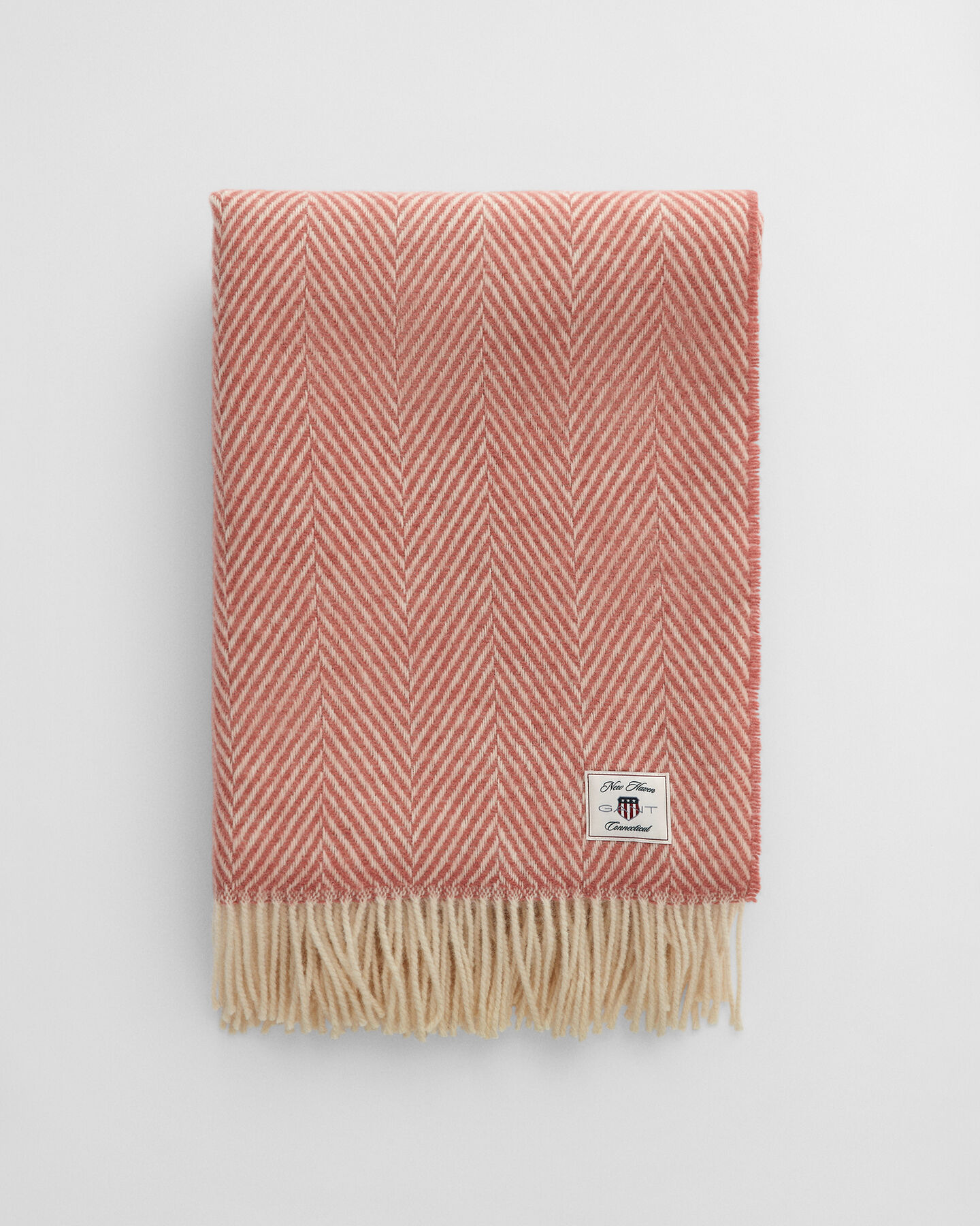 Wolldecke mit Fischgrätmuster