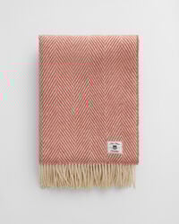 Wolldecke mit Fischgrätmuster