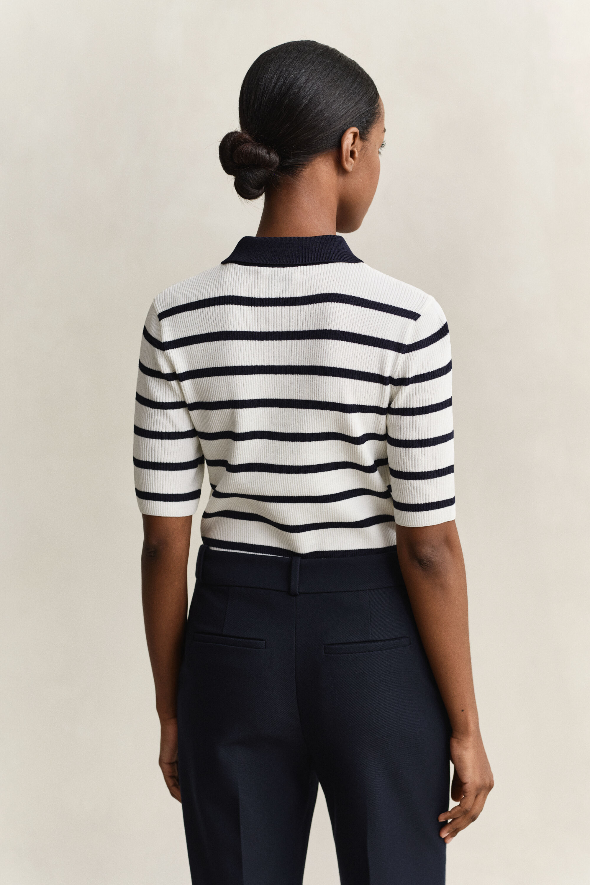 Strick Rugger mit Streifen