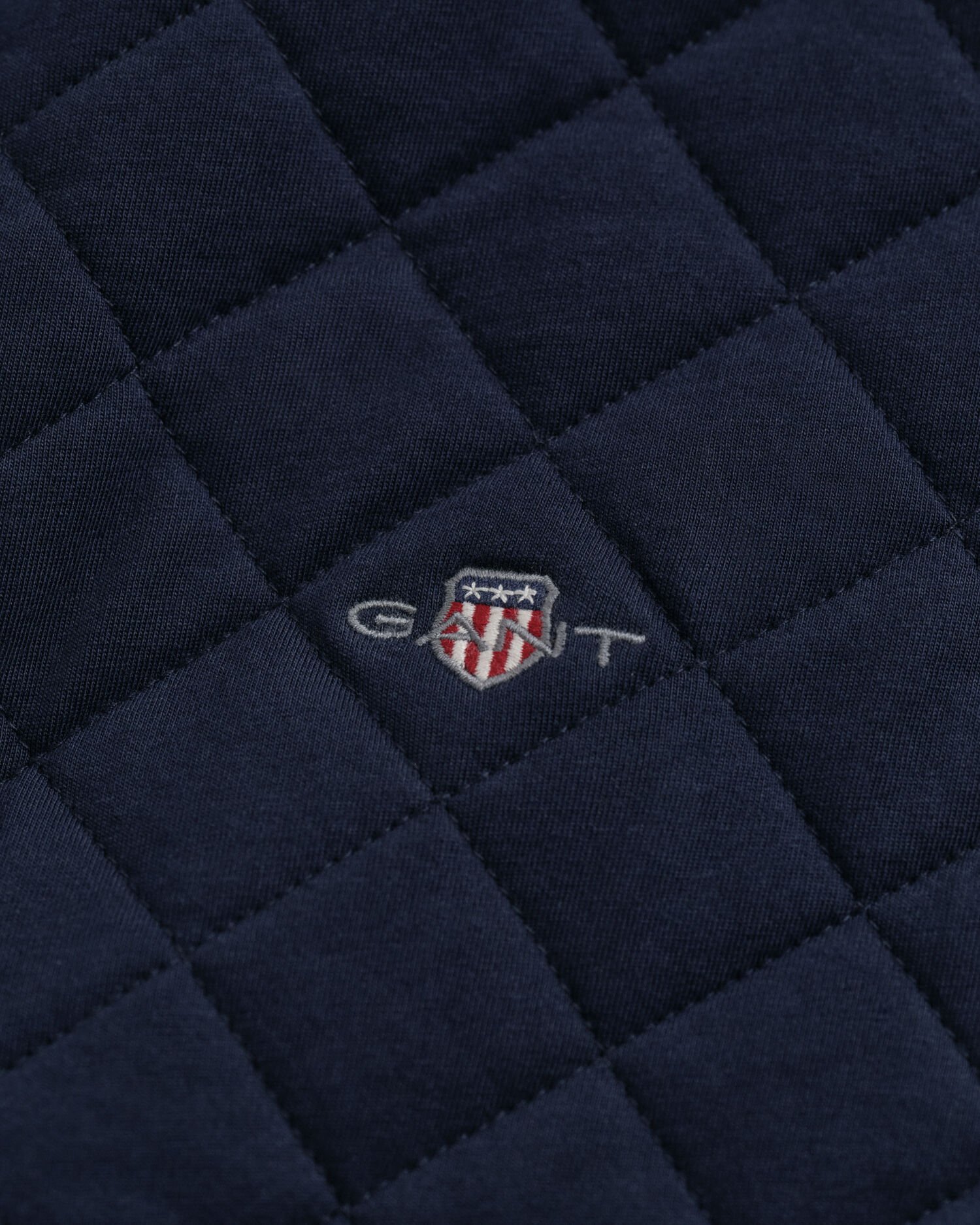 Gesteppte Sweatjacke mit Reißverschluss und Cord-Kragen