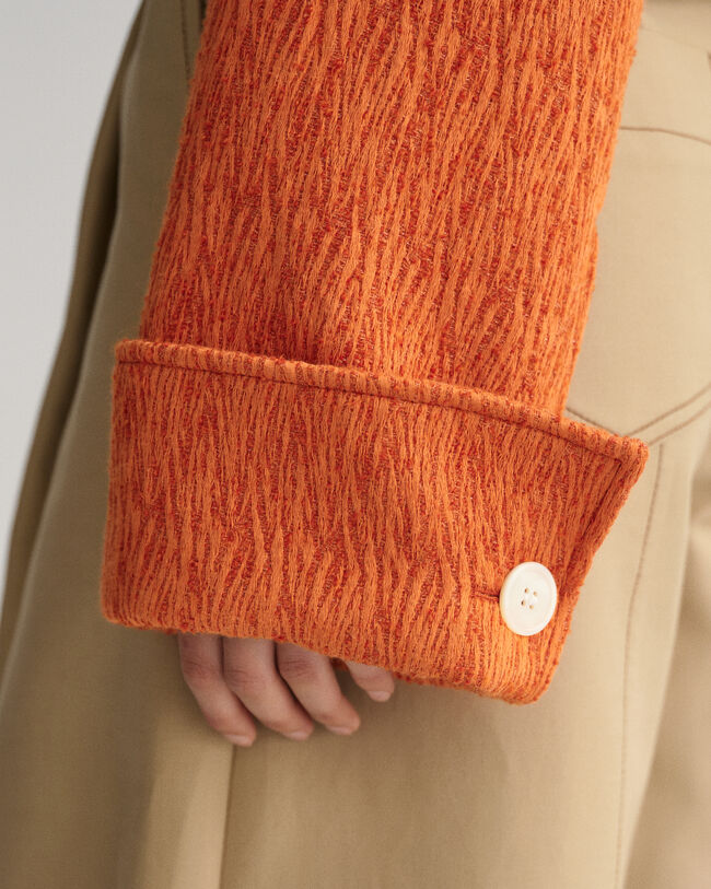 Verkürzte Bouclé Jacke