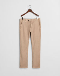 Slim Fit Chinohose aus Baumwolle und Leinen