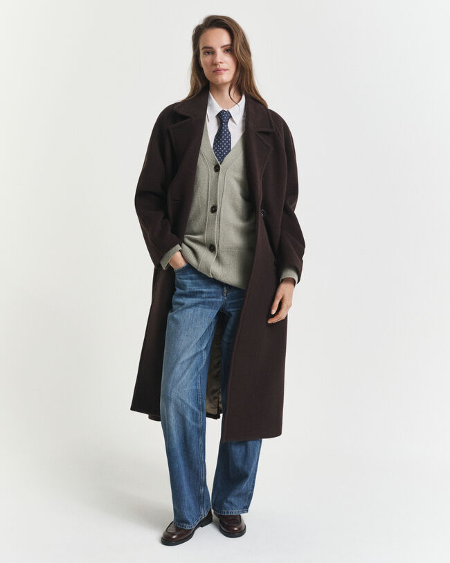 Strickjacke aus Wolle mit Kaschmiranteil