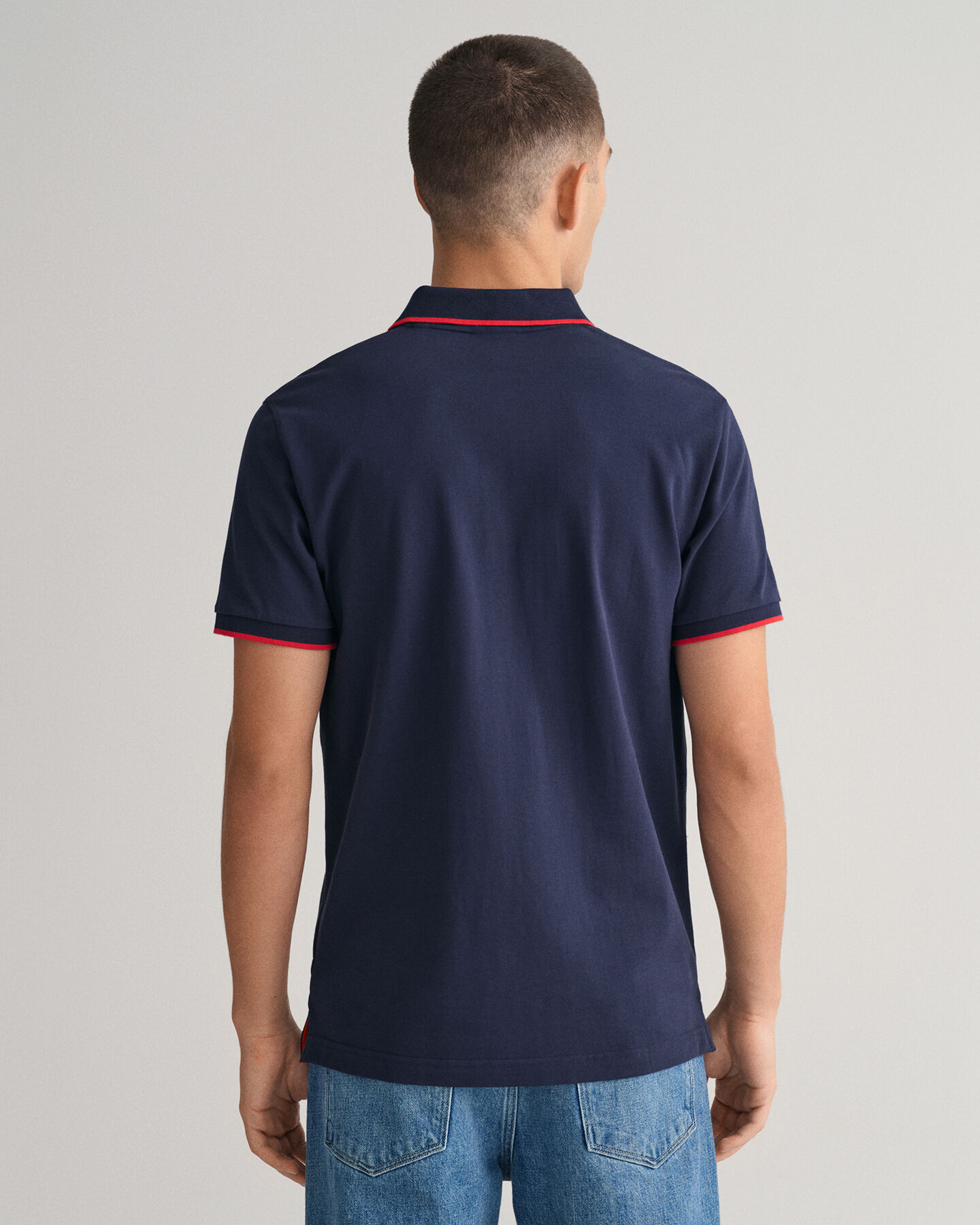 Tipped Piqu&eacute; Poloshirt mit Kontraststreifen