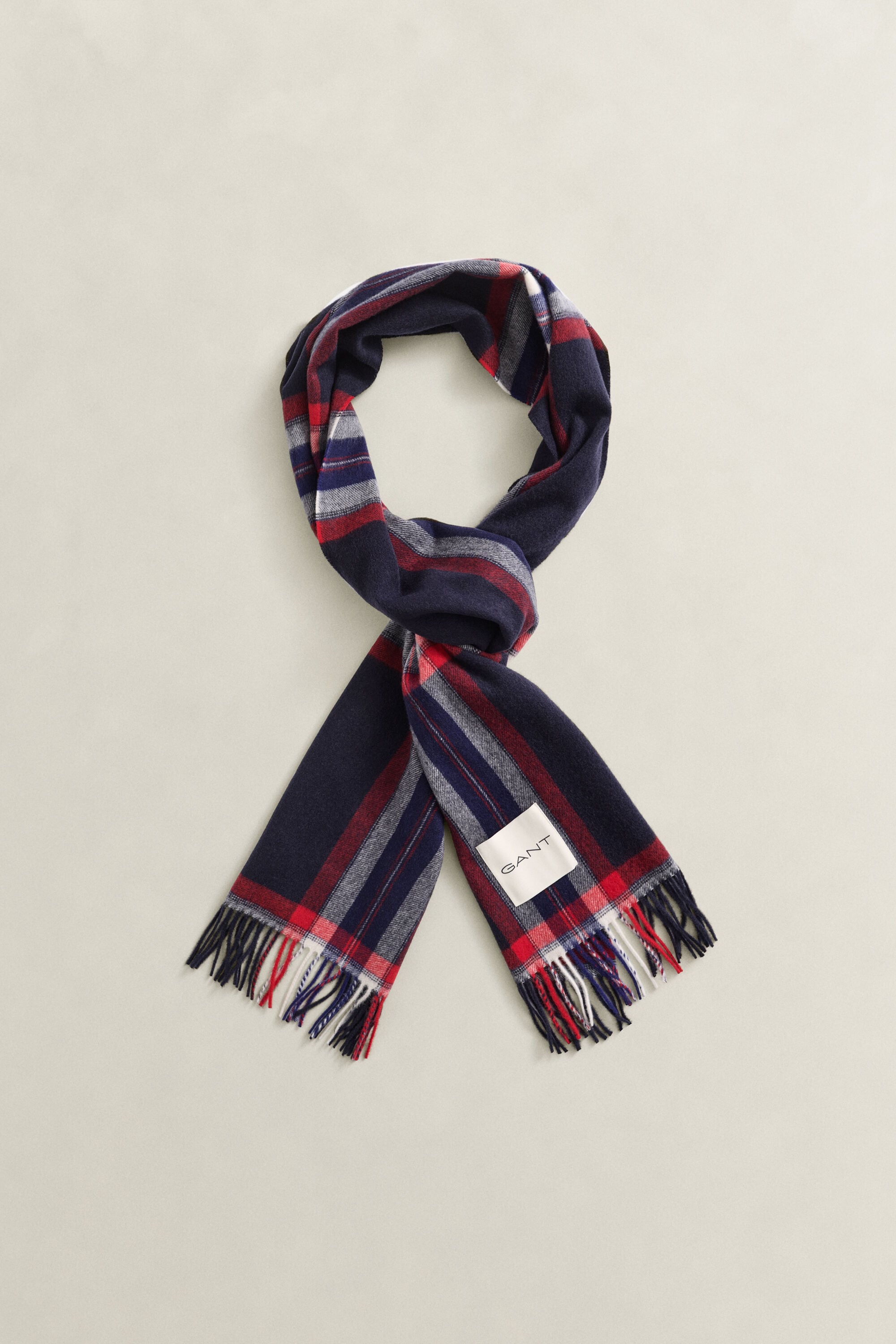 Wollschal mit Tartan-Muster