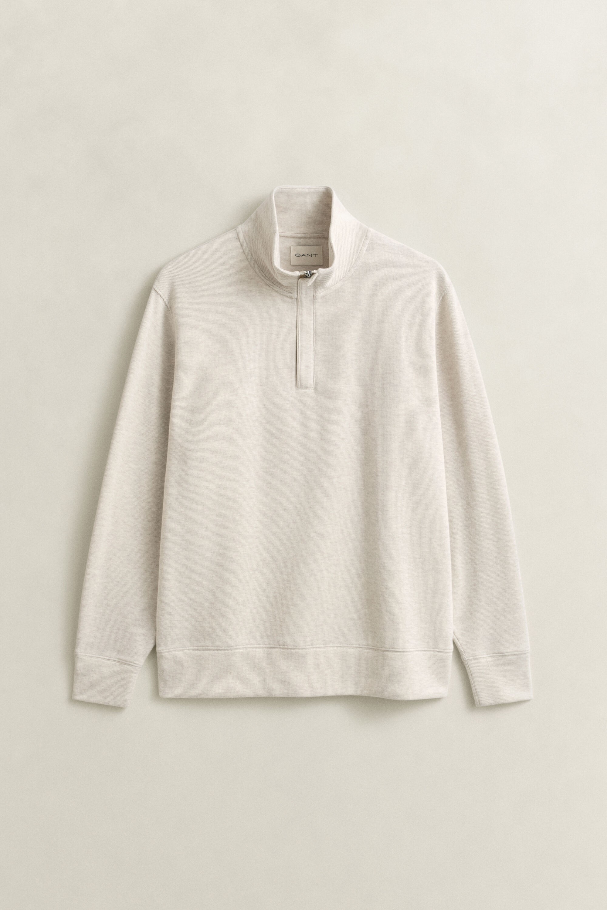 Sacker Rib Sweatshirt mit Reißverschlusskragen