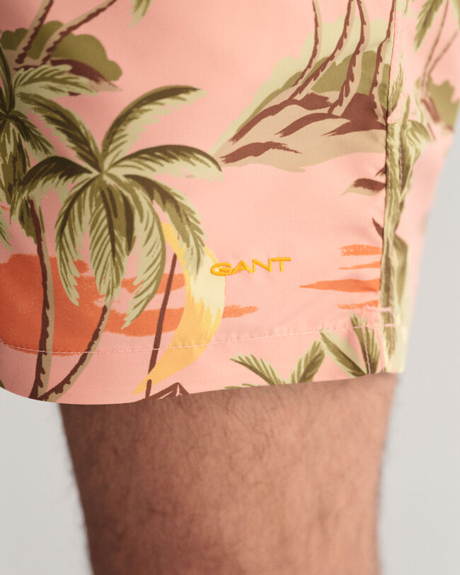 Hawaiian Print Badeshorts