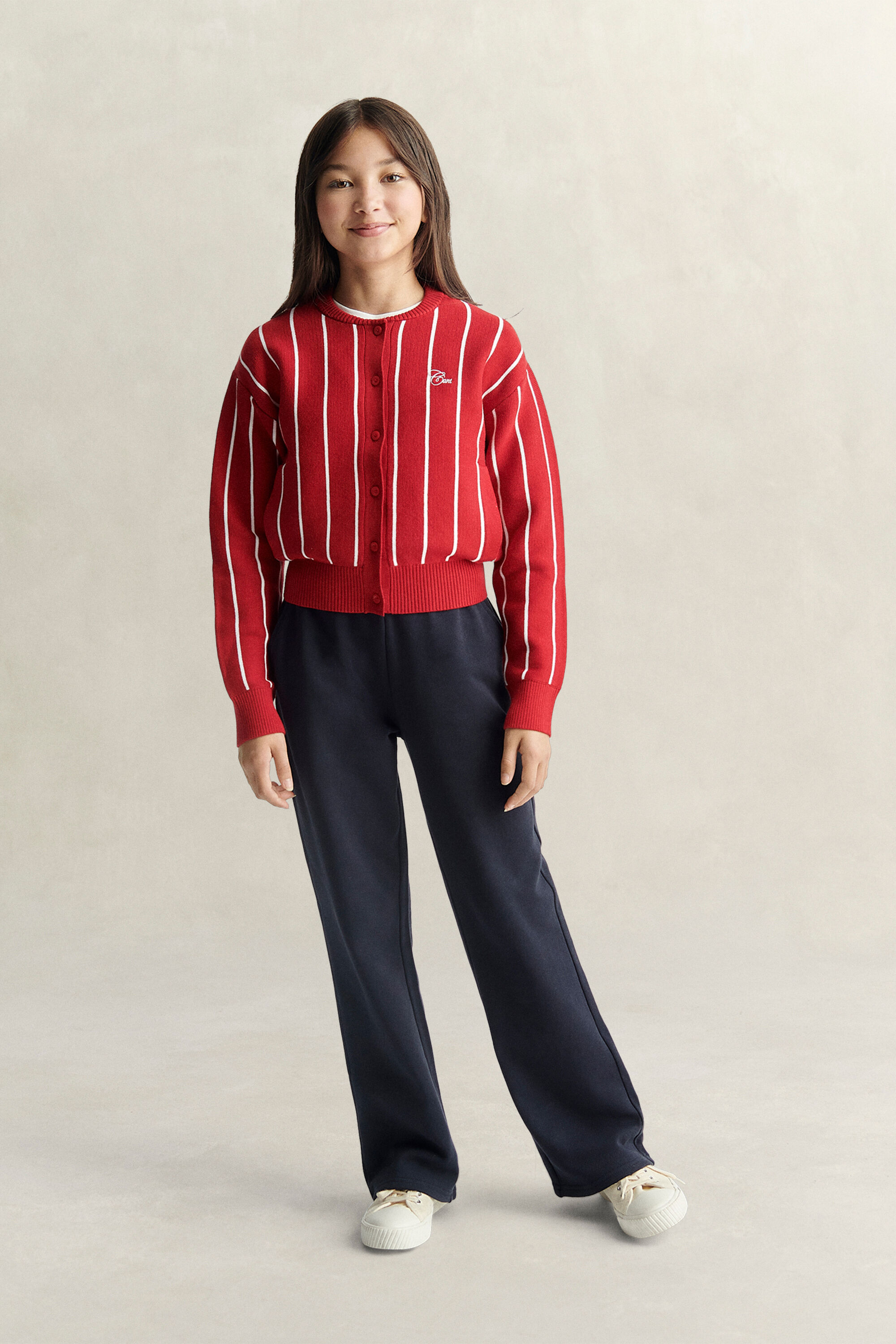 Teen Girls Strickjacke mit Streifen