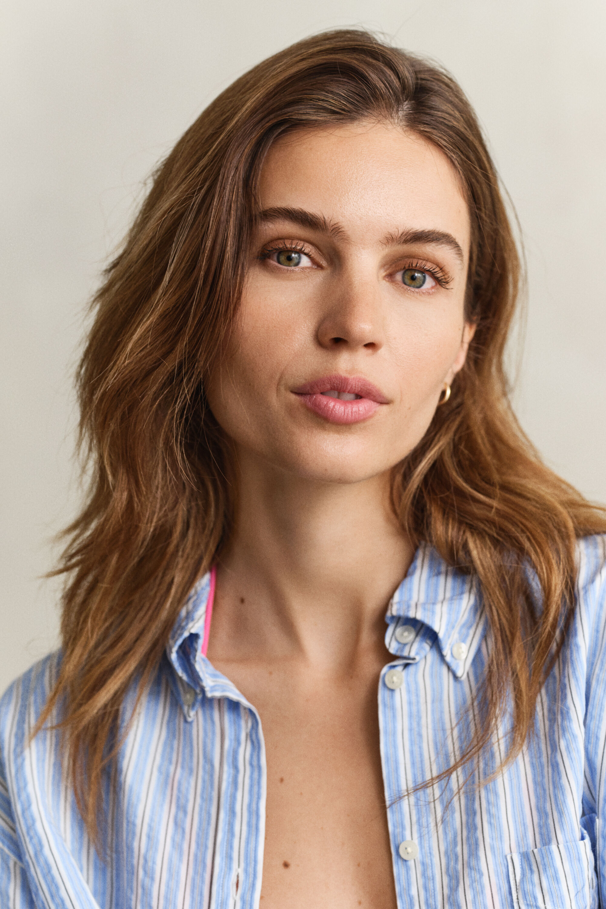 Gestreifte Seersucker Bluse