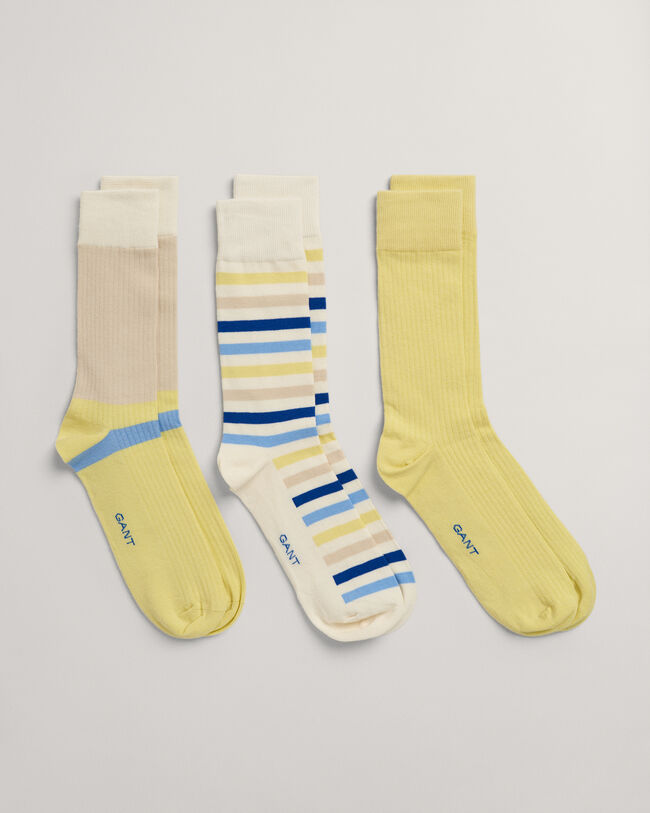 3er-Pack Color Socken mit Blockstreifen