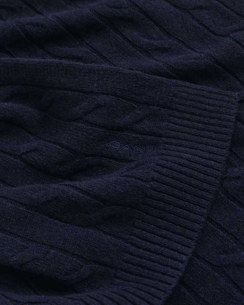 Zopfstrick Wollschal