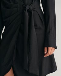 Hemdblusenkleid im Wickeldesign