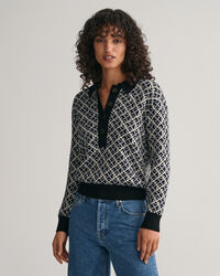 G Patterned Jacquard-Polopullover
