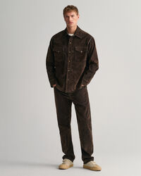 Relaxed Fit Flocked Samt Jeans