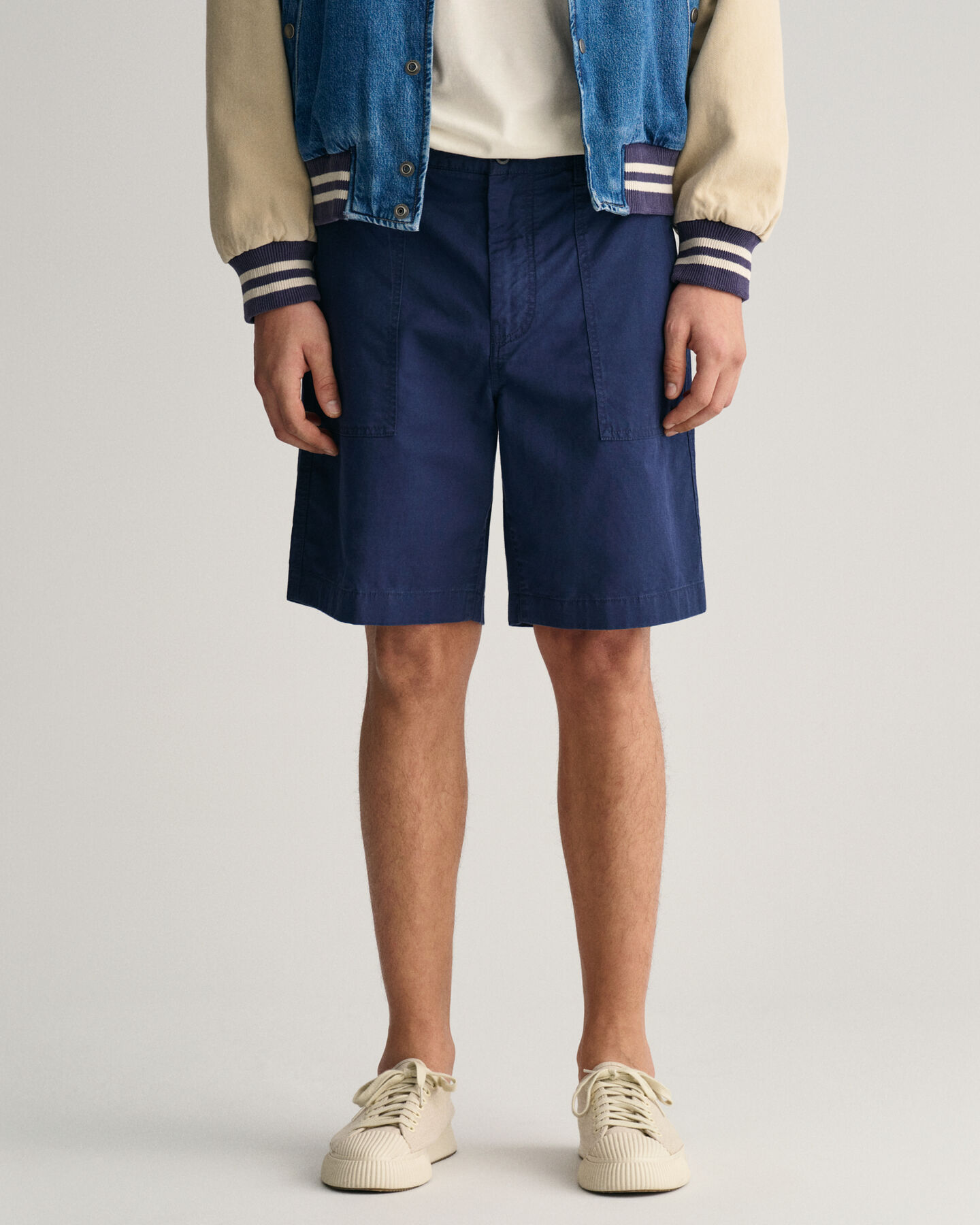 Regular Fit Baumwoll Leinen Shorts
