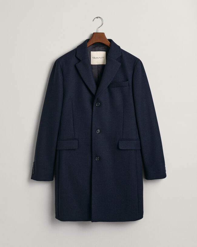 Tailored Fit Klassischer Woll Topcoat