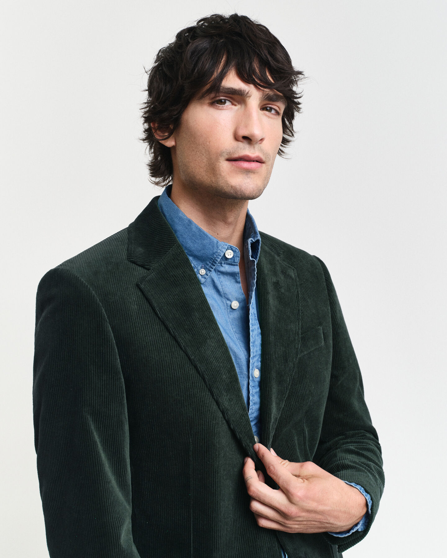 Slim Fit Anzugsakko aus Cord