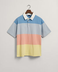 Retro Kurzarm-Rugger mit Blockstreifen