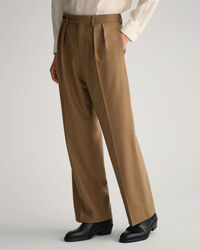 Flanell Anzughose mit weitem Bein