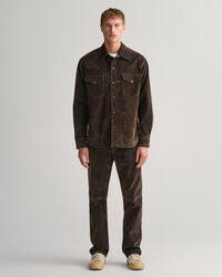 Relaxed Fit Flocked Samt Jeans