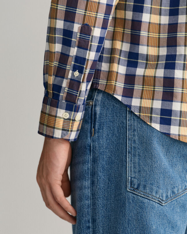 Regular Fit Hemd mit buntem Karomuster