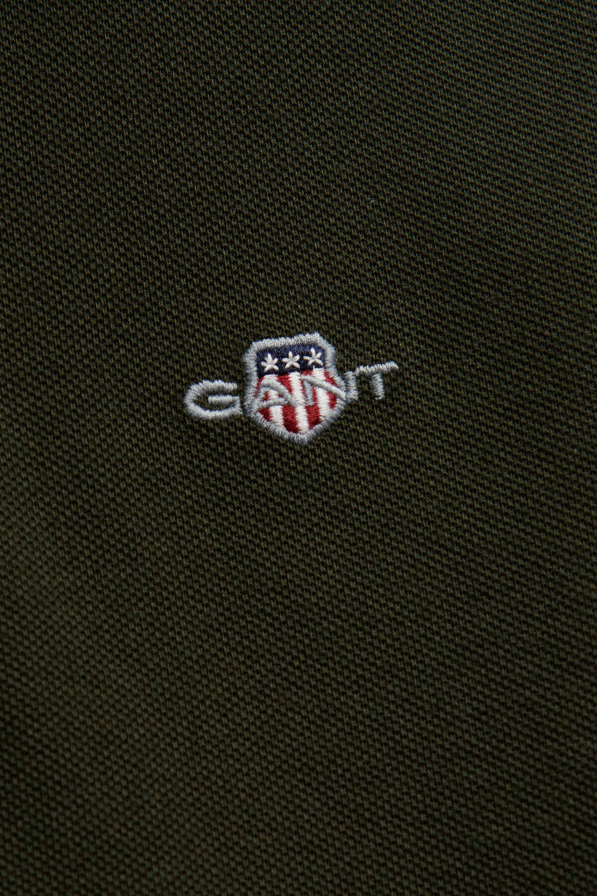 Teens Shield Polo Shirt — DARK MOSS GREEN