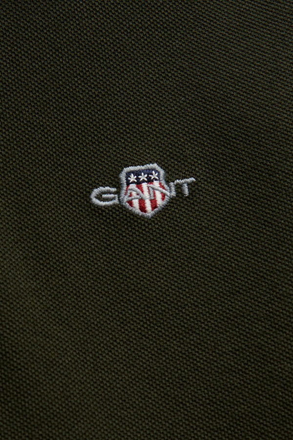Teens Shield Polo Shirt — DARK MOSS GREEN