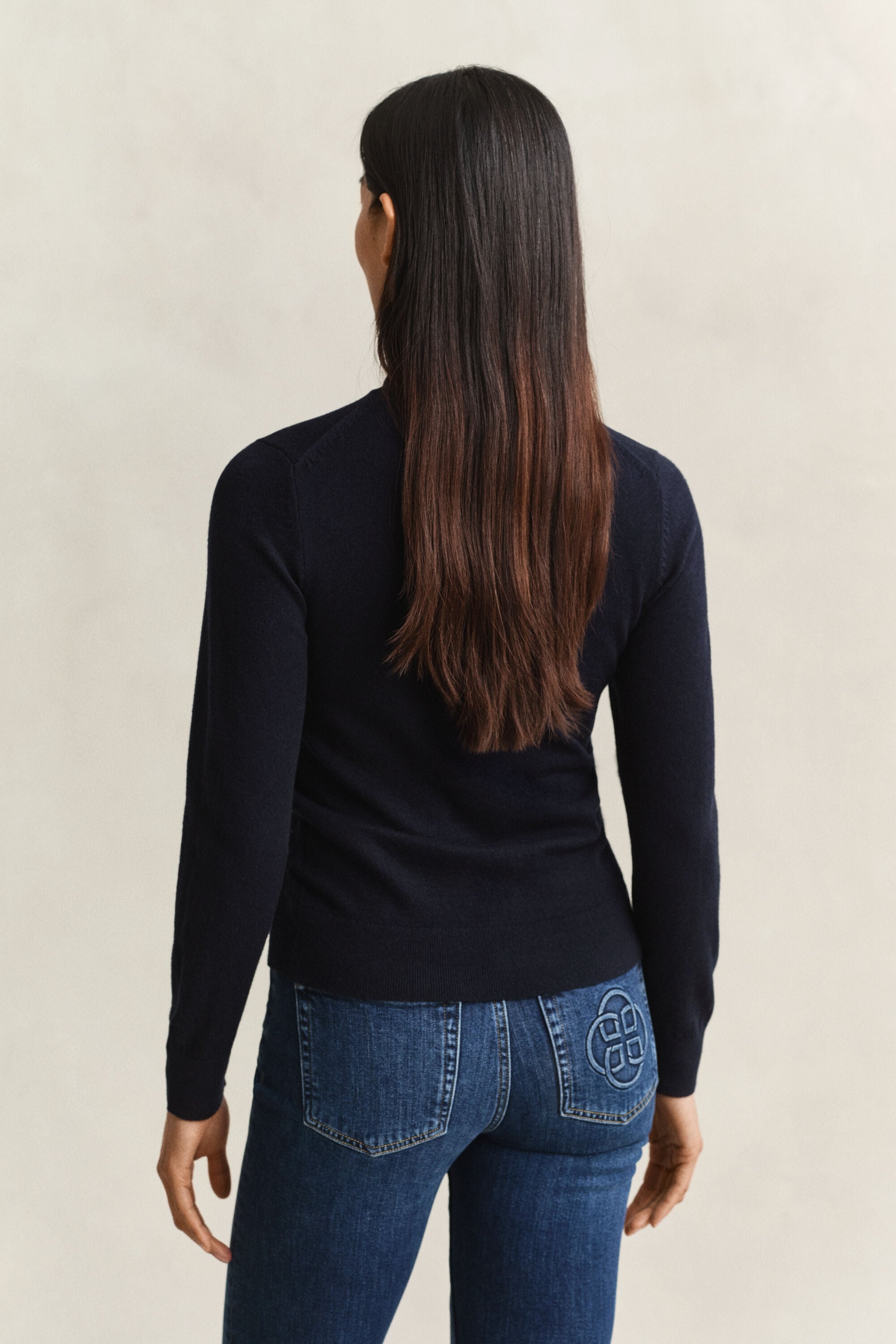 Rollkragenpullover aus Wolle und Biobaumwolle