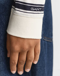 Langarm-Poloshirt mit Streifen