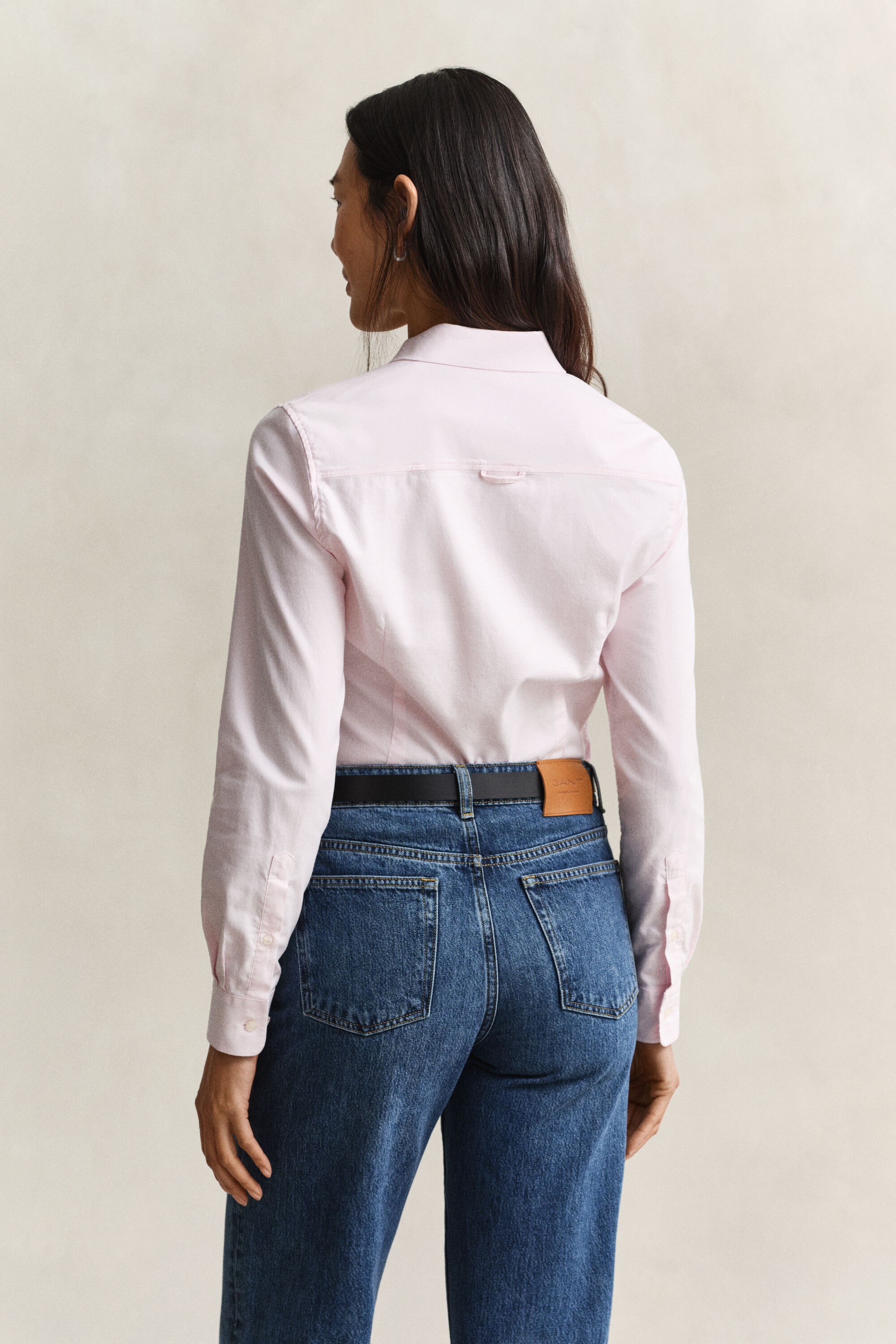 Stretch Oxford-Bluse