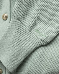 Gerippte Baumwollstrickjacke