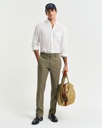 Slim Fit Baumwoll Leinen Anzughose