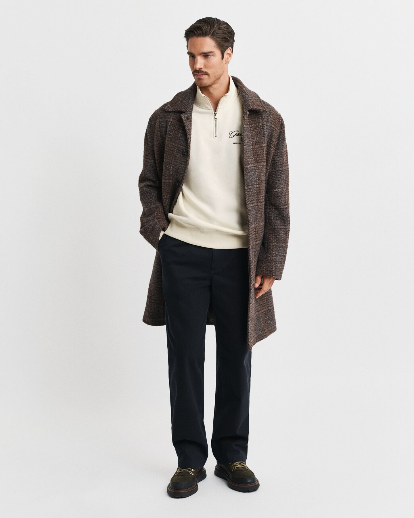 1949 Graphic Sweatshirt mit Reißverschlusskragen