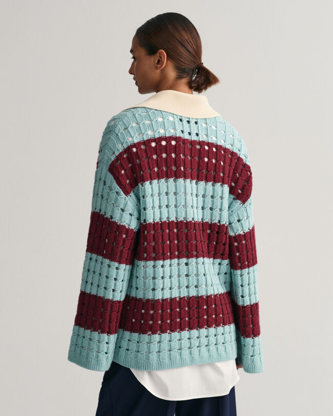 Oversized Barstripe Strick-Rugger