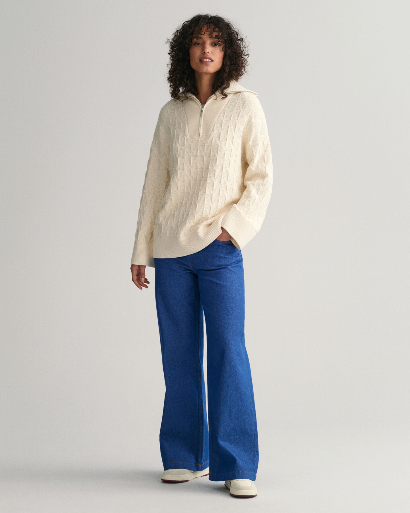 Troyer mit Fischgrätmuster