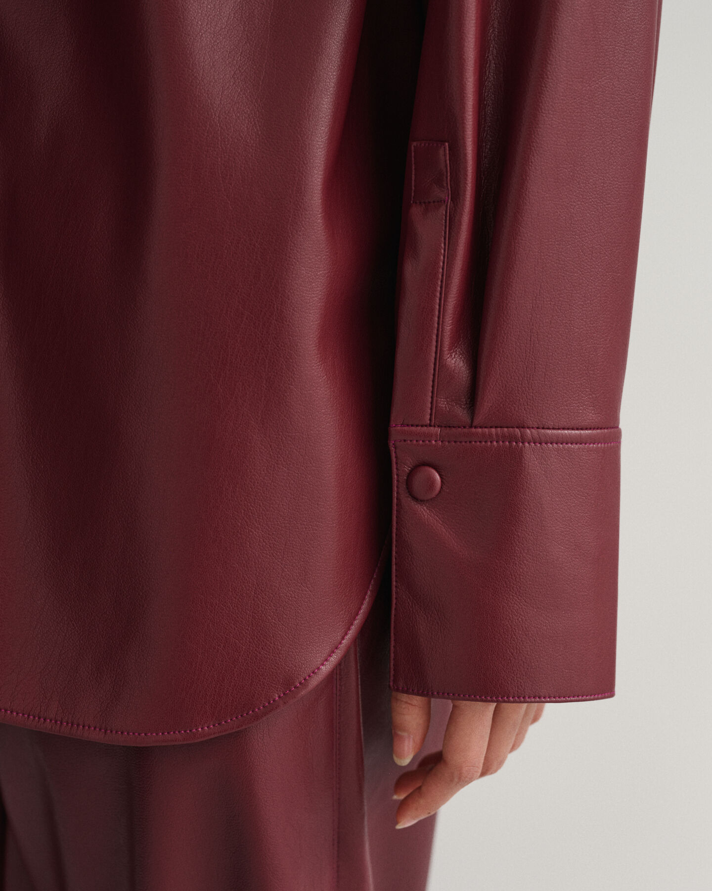 Hemdjacke aus Kunstleder