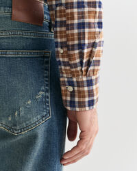 Leichtes Regular Fit Twill Hemd mit Karomuster