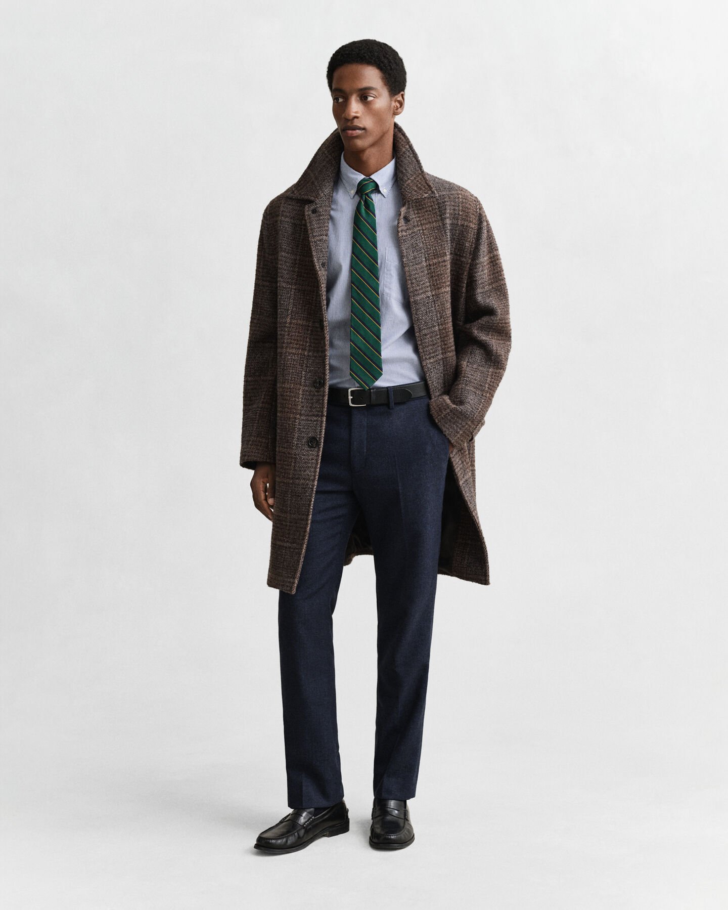 Regular Fit Classic Banker Stripe Popeline Hemd