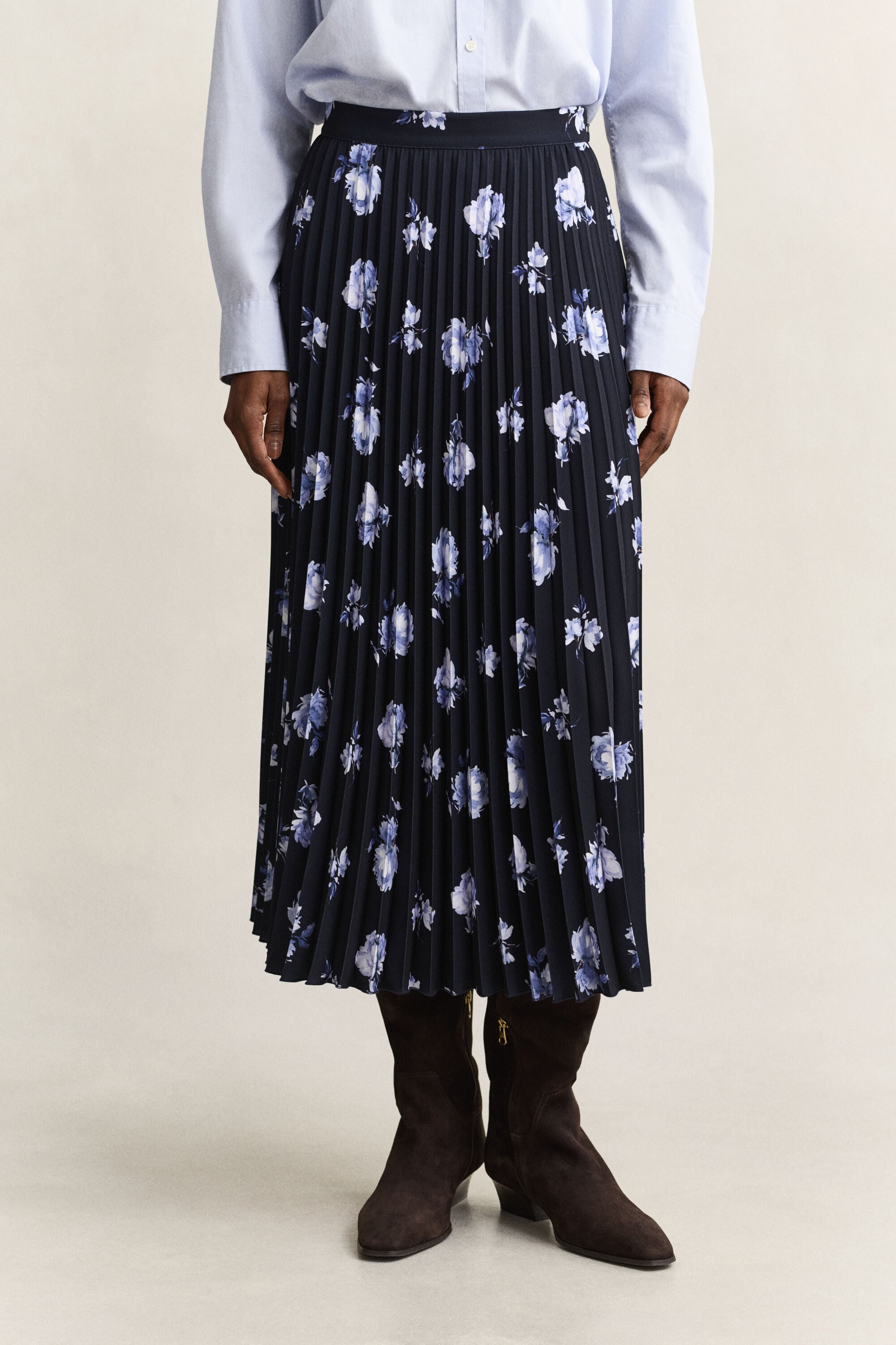 Faltenrock mit Blumenprint