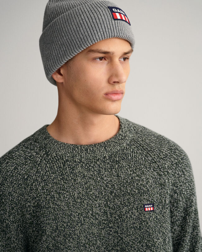 Twisted Rundhalspullover aus Baumwolle