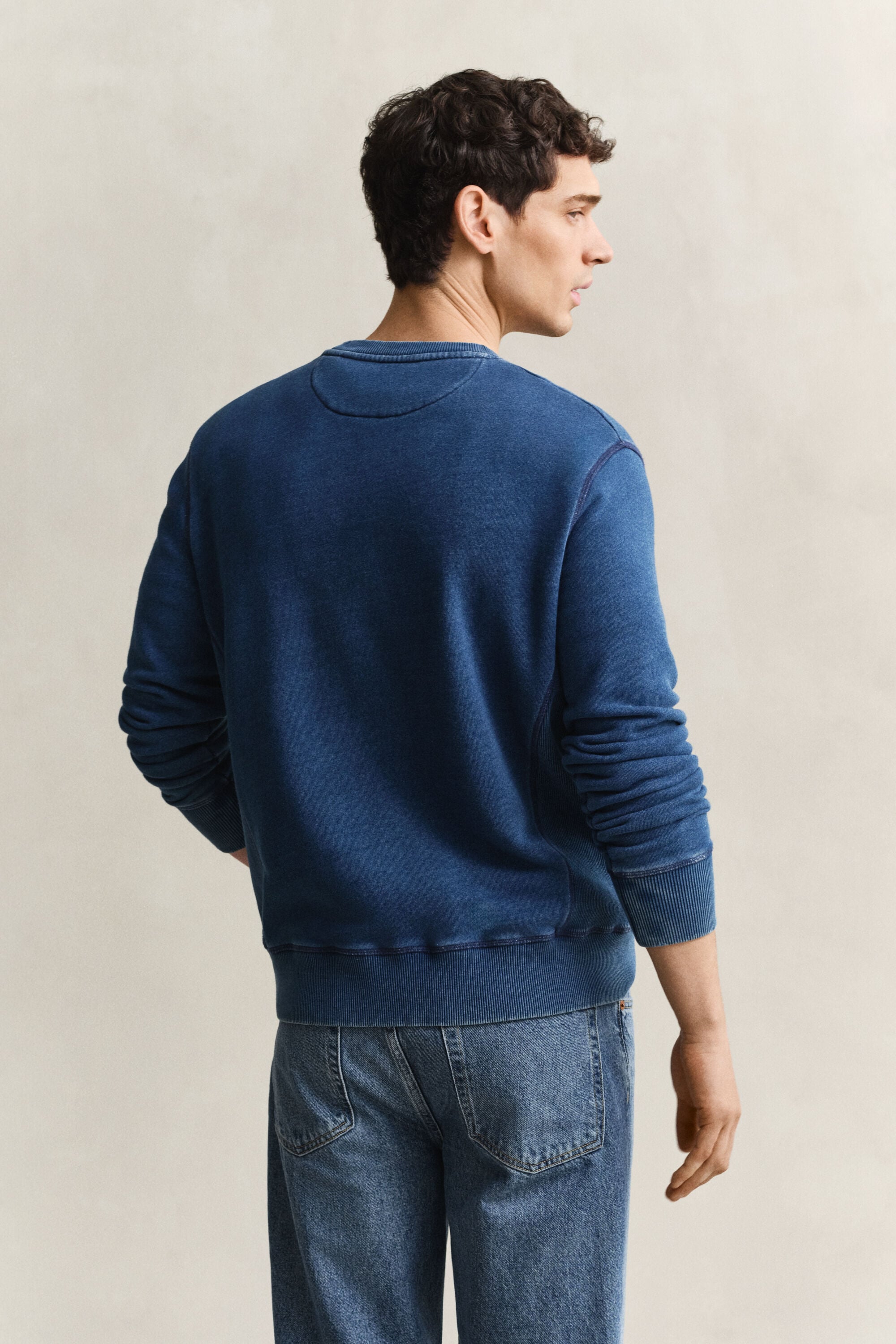 Indigo Rundhals-Sweatshirt