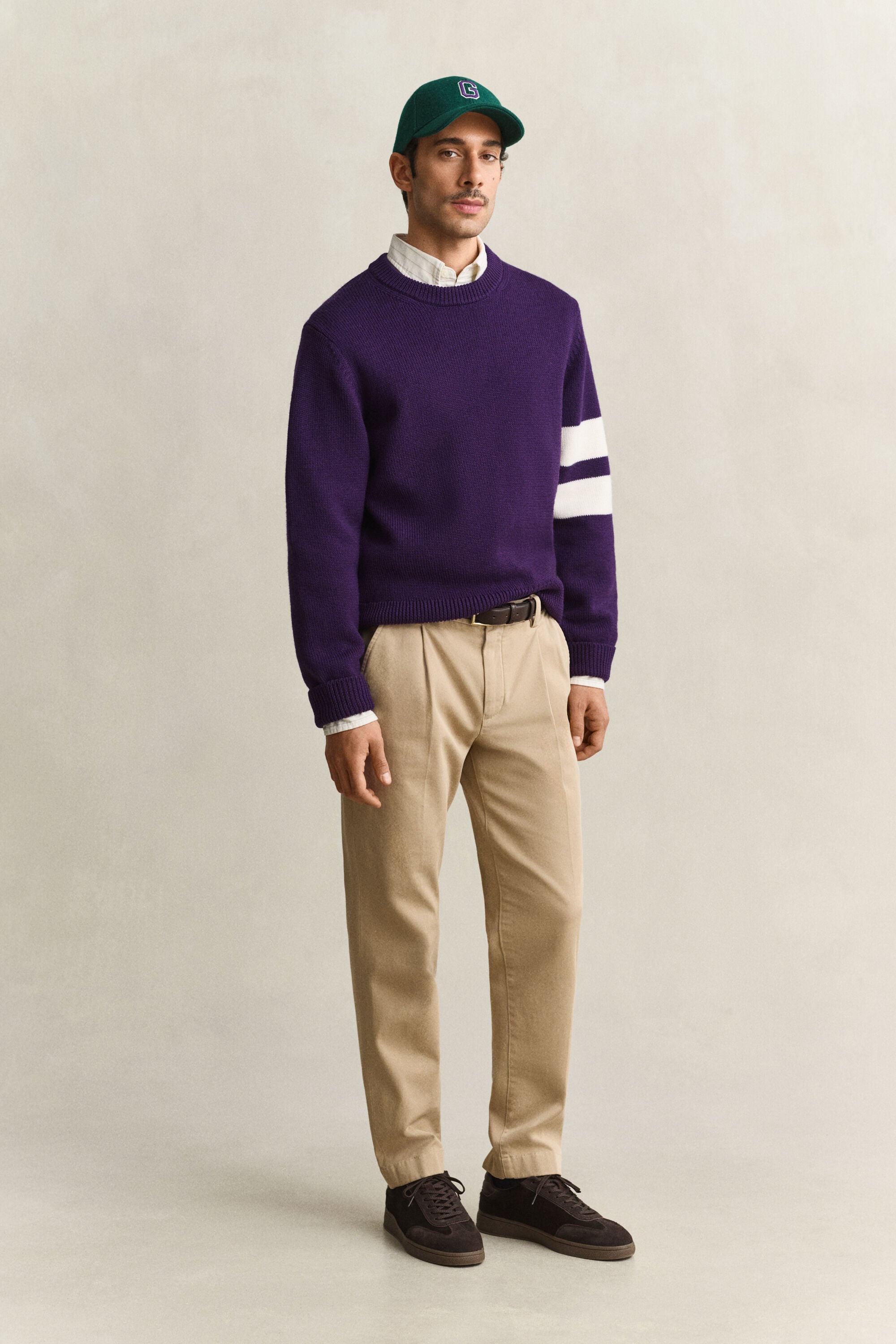 Gestreifter Pullover aus Merinowolle