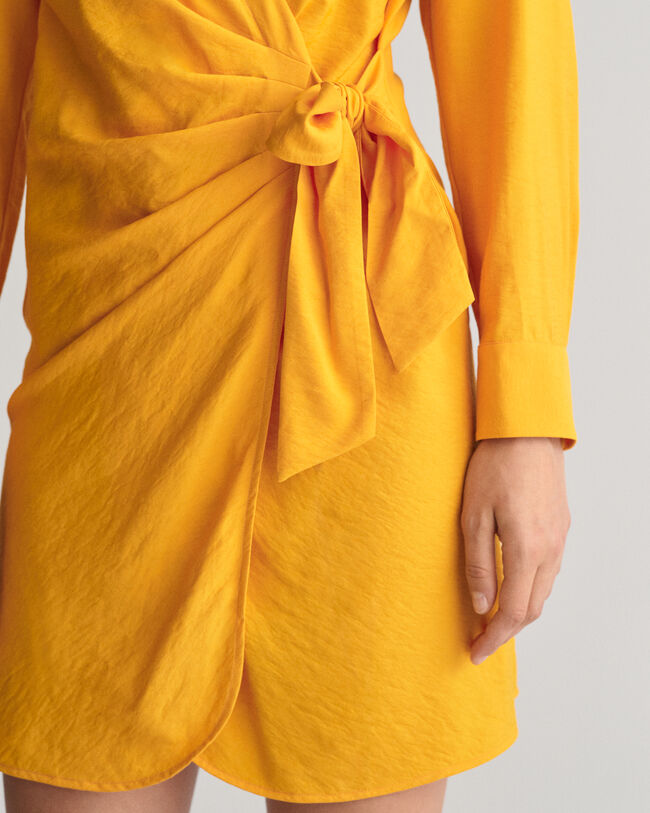 Hemdblusenkleid im Wickeldesign
