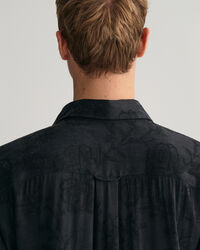 Relaxed Fit Jacquard Cupro Viskose Hemd